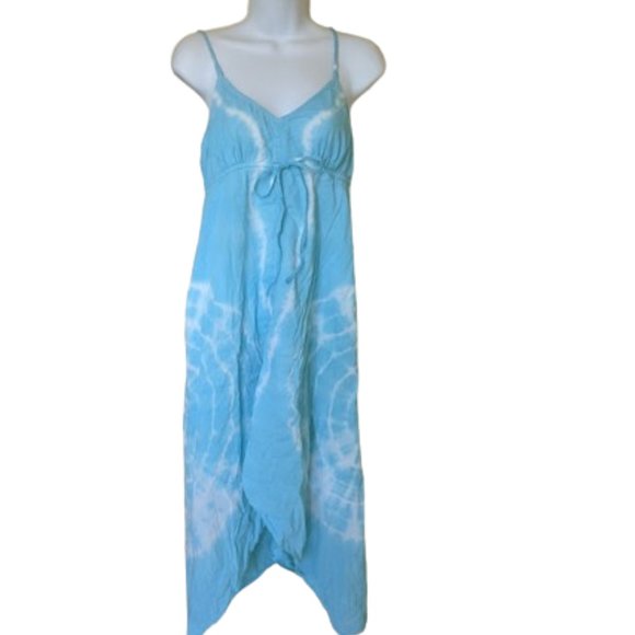 Kapp Ann Dresses & Skirts - VINTAGE  Blue White Tie Dye Cotton Dress Size 36 (US 6) ---